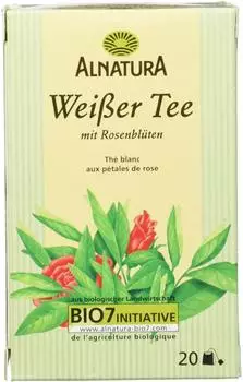 Alnatura Bio Weißer Tee mit Rosenblüten 30g
