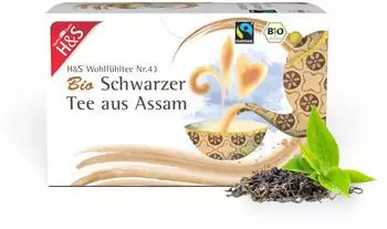 H&S Bio Schwarzer Tee aus Assam Filterbeutel 20x1,8g