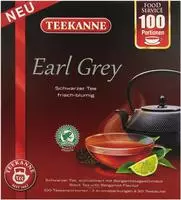 Teekanne Tee Earl Grey, Schwarzer Tee mit Bergamottenaroma, 175 g, 100 Beutel,