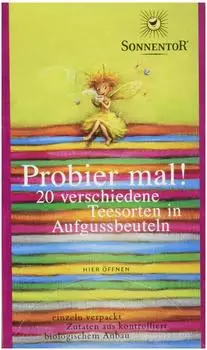 Sonnentor Tee-Probier Mal! kbA, Aufgussbeutel (20 Stk.)