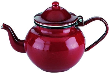 ibili Teekanne aus glasiertem, emailliertem Stahl, Rot, 0,75 l