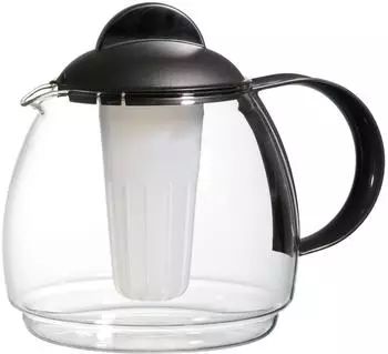 Ritzenhoff & Breker Ravenna Teekanne mit Siebeinsatz Transparent/Schwarz (809015)