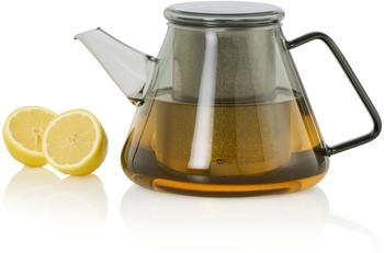 AdHoc Teekanne Orient+ Grey aus Borosilikatglas grau getönt mit Edelstahl-Filter (TK52)