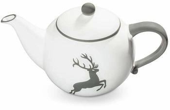 Gmundner Grauer Hirsch Teekanne glatt 1,5 L / h: 16,5 cm