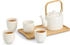 Zeller Teekanne, Teeset 6-teilig Steingut Bambus ø 12x11.5 cm/4x ø 7x7 cm (0.70 l)