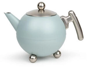 Bredemeijer Teekanne, - Theepot Bella Ronde 1,2L Lichtblauw dubbelwandig (101017) (1.20 l)