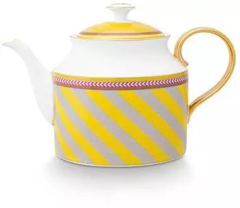 PiP Studio STUDIO Chique Stripes Teekanne gelb 1,8l