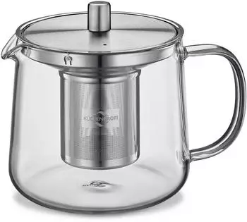 Küchenprofi Teekanne ASSAM 0,6 Liter Borosilikatglas mit Siebeinsatz und Deckel