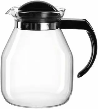montana: :content Teekanne, Glas, schwarz, 1,25L (057864)