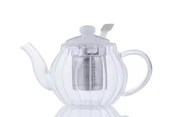 Price & Kensington Teekanne LUXE 500ml Glas, weiß (0056.827)