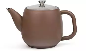 Bredemeijer Vera Teekanne doppelwandig, Edelstahl, dunkelbraun, 0,9L (111102)