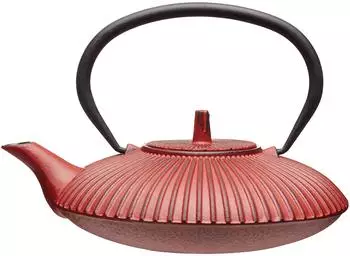 La Cafetiere Japanische Teekanne aus Gusseisen mit Teesiebkorb, 600ml, rot (LCTEACAST03)