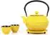 Echtwerk Teeservice Gusseisen 1,1L mit 2 Teetassen, gelb (EW-GE-1706G)