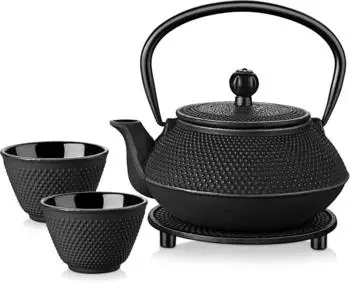 LuxusKollektion Teekanne Gusseisen japanischer Stil mit Sieb und Edelstahlbasis 680ml