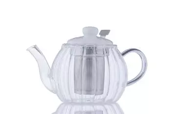 Price & Kensington Luxe Teekanne, Glas, weiß, 1L (0056.828)