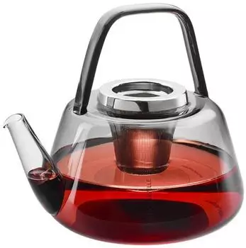 GEFU CHAVELLE Teekanne mit Edelstahl-Teesieb, silbergrau, 1,2l (12906)