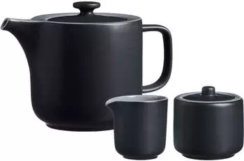 Ritzenhoff & Breker Jasper Teezubeh&ouml;r-Set 3-teilig, schwarz, Keramik