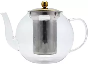 Echtwerk Teekanne Borosilikatglas, Edelstahlfilter, 1000ml (EW-TK-1006G)