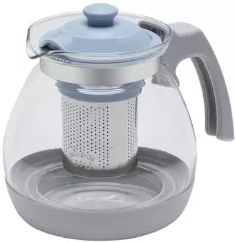 Resto Kitchenware Atria Teekanne Borosilikatglas mit Edelstahlfilter 1200ml (RESTO-ATRIA-90510)