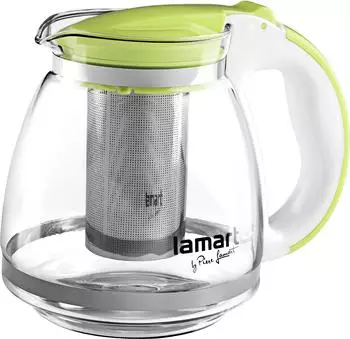 Lamart Teekanne LT7028 Glas mit Filter, 1,5L, grün (LT7028)