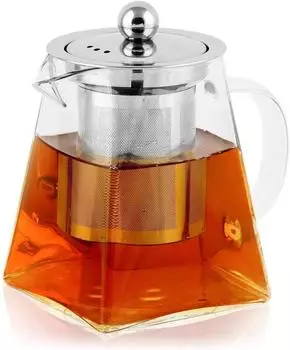 LuxusKollektion Teekanne aus Borosilikatglas mit Siebeinsatz, 900ml
