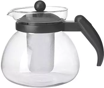 montana: Teekanne :Duo Glas, schwarz, 1500ml (57839)