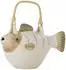 Bloomingville Wrenna Teekanne Fisch, Steingut, grau, 800ml (82061996)