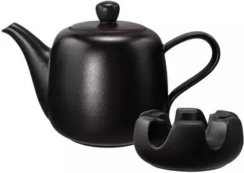 Seltmann Weiden Liberty Velvet Black Teekanne mit Stövchen 1,6l