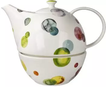 Goebel Colori Teekanne mit Stövchen, New Bone China (23-123-37-1)