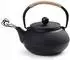 Gerster Gusseiserne Teekanne japanischer Stil, Edelstahlsieb, 600ml, schwarz