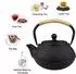 Gerster Gusseiserne Teekanne japanischer Stil, Edelstahlsieb, 600ml, schwarz