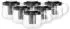 Ritzenhoff & Breker Yucca Teekanne mit Sieb, Glas, schwarz-transparent, 1,5l, 6er-Set