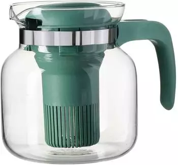 Ritzenhoff & Breker Salvia Teekanne mit Sieb, Glas, transparent, 1l