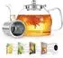 Gerster Teekanne Borosilikatglas 1200ml mit Siebeinsatz