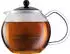 Bodum Assam Teebereiter mit Glasgriff und farbigem Deckel 0,5 L