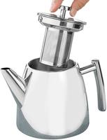 Caterado Teekanne BRIGHTON, Inhalt: ca. 1,2 Liter, doppelwandig. Aus Edelstahl 18/10,