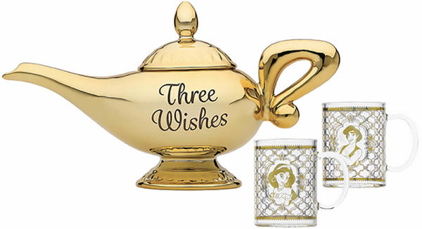 Disney Aladdin Lamp Tea Pot and Glasses Set