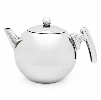 Bredemeijer Teekanne Duet Bella Ronde 1,2 l Edelstahl chrom mit flachem Boden