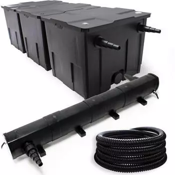 Wiltec SunSun CBF-350C Set Teichfilter 90000l mit UVC-Klärer 72W, 5m Schlauch (54974)