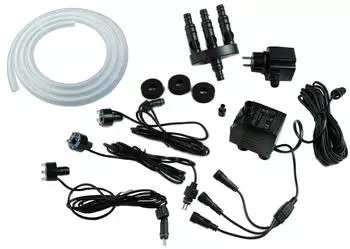 Arnusa Springbrunnenpumpe Komplett-Set 800L/H 3x LED Kalt-Wei&szlig; 12V