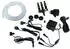Arnusa Springbrunnenpumpe Komplett-Set 800L/H 3x LED Kalt-Weiß 12V