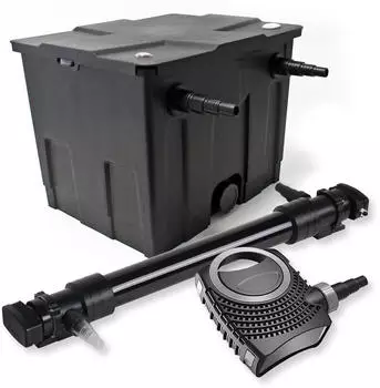 Wiltec CBF-350 Teichfilter-Komplettset 12000L, UVC-Klärer 72W, Teichpumpe 10000l/h 80W (54245)