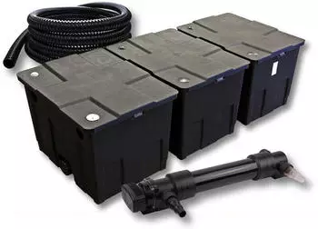 Wiltec CBF-350C Teichfilter-Komplettset 90000L UVC-Klärer 36W 5m Schlauch (54779)