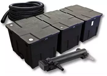 Wiltec CBF-350C Teichfilter-Komplettset 90000L UVC-Klärer 36W 5m Schlauch (54780)