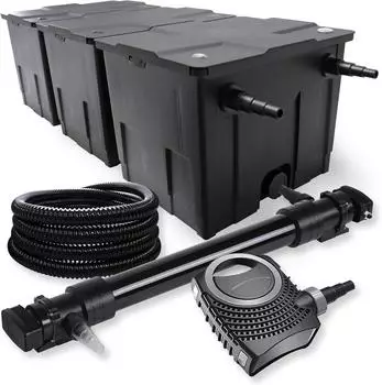 SunSun CBF-350C Teichfilter-Komplettset bis 90000L, Pumpe 10000l/h 80W, UVC 72W (54798)