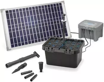 Esotec Solar Teichfilter-Set 25/650 mit LED, 12Ah Pb-Akku, IP68 (101064)