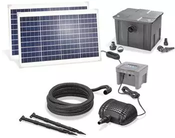 Esotec Teichfilter-Set 70/2800 Solar mit 12Ah LiFePO4-Akku (101091)