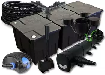 SunSun Teich-Komplettset CBF-350C bis 90000L, Pumpe 12000l/h, UV-Klärer 72W (55275)
