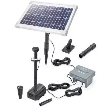 Esotec Solar Teichpumpenset 8/400 LED mit 6,4V/4Ah LiFe-Akkuspeicher (101936)