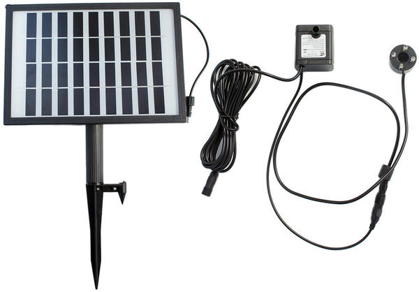 Arnusa Solar Pumpe mit Akku und LED 250l/h